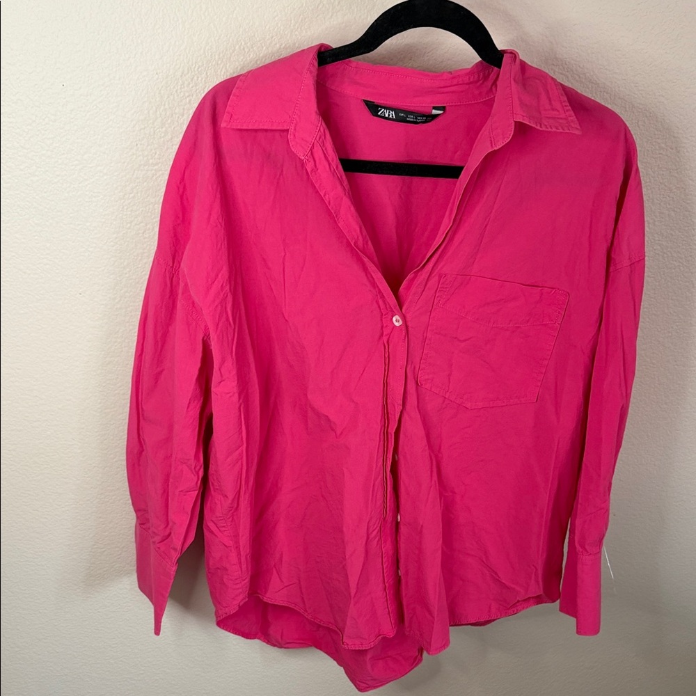 Zara Fuchsia Long Sleeve Shirt